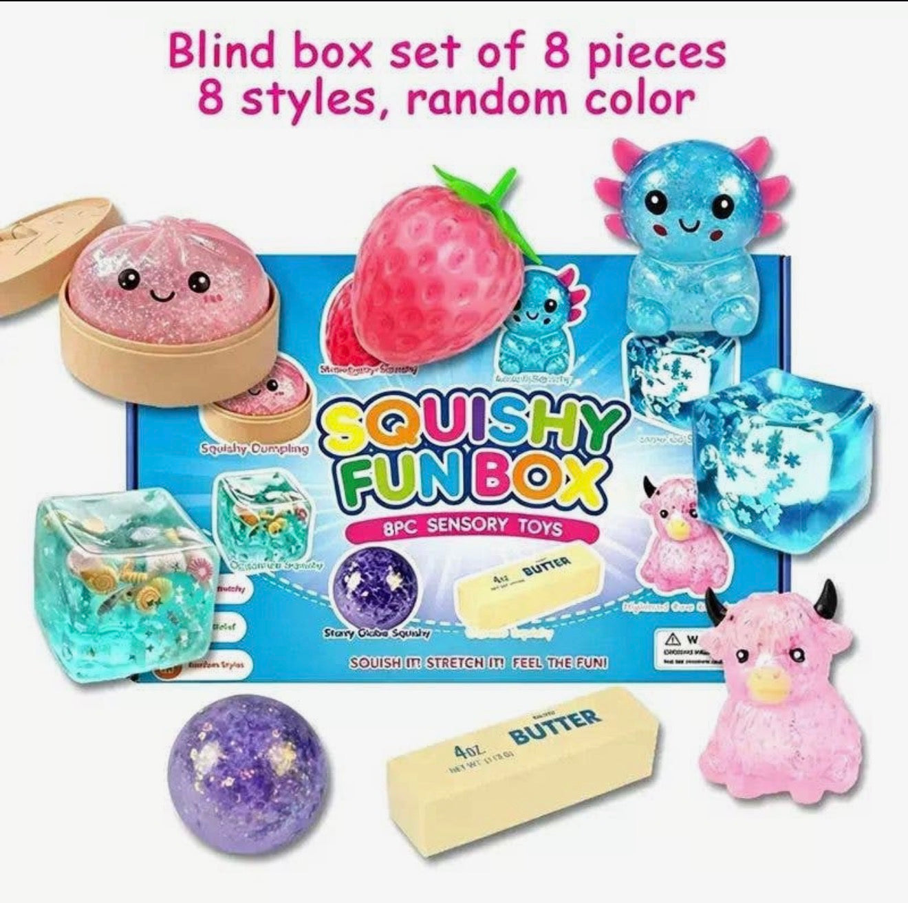 Pre-Order Boxed Squishy Sets Ship Date: on or before July 22nd