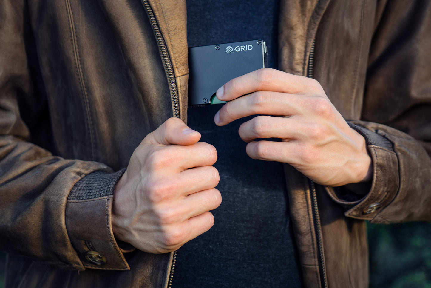 Grid Wallet // Titanium: Titanium / Titanium / 3.38"L x 2.12"W x 0.23"H
