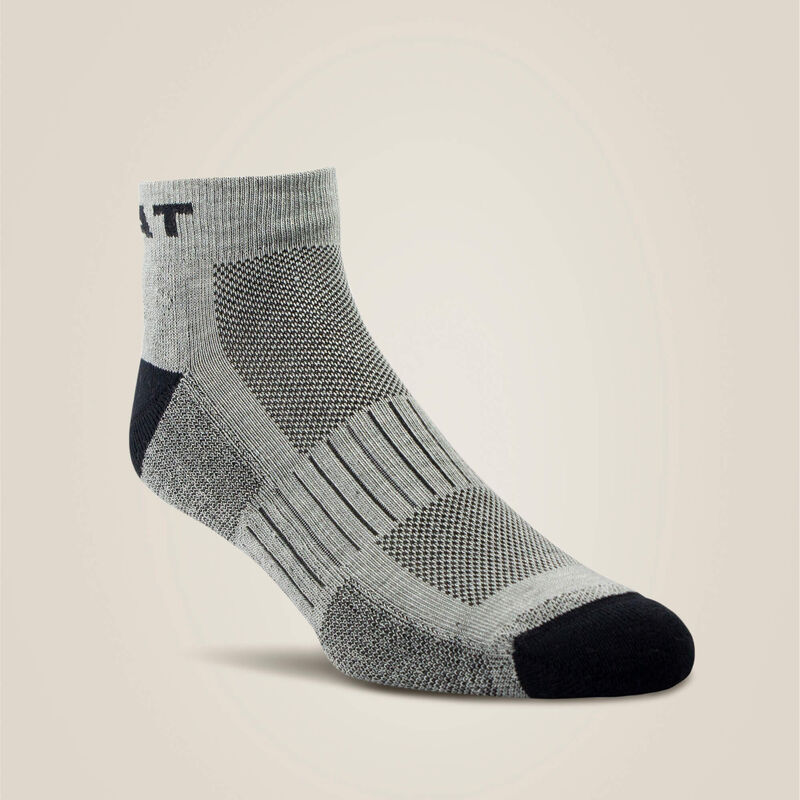 Ariat Mens High Performance Quarter Crew Tek Work Sock 3 Pair Pack