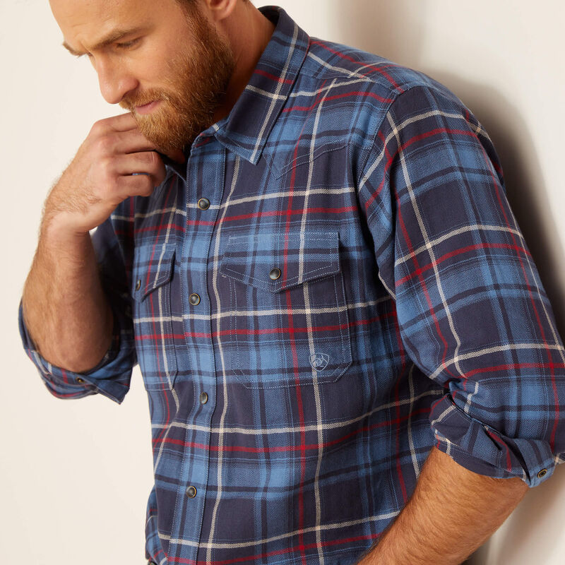 Ariat Mens Harim Retro Fit Shirt Mood Indigo