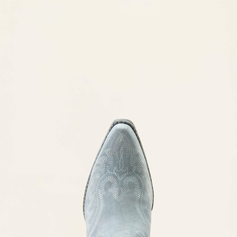 ARIAT Chandler X Toe Western Boot BABY BLUE JEAN SUEDE