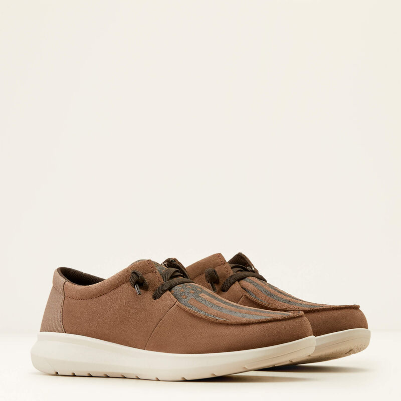 ARIAT MENS HILO BROWN BOMBER SUEDE/AMERICAN FLAG