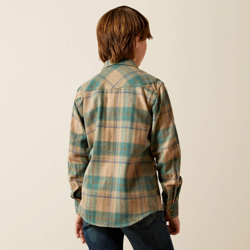 Ariat YOUTH Huxlee Retro Classic Fit Long Sleeve Button Up Shirt