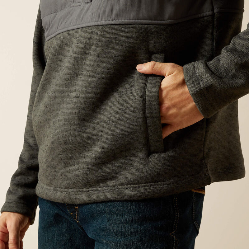 ARIAT MENS CALDWELL REINFORCED SNAP SWEATSHIRT (GREY)