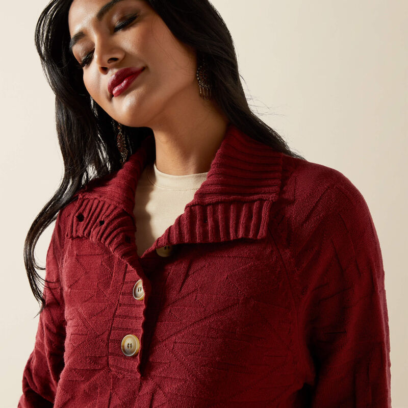 ARIAT WOMENS CABERNET ORNATE PULLOVER SWEATER