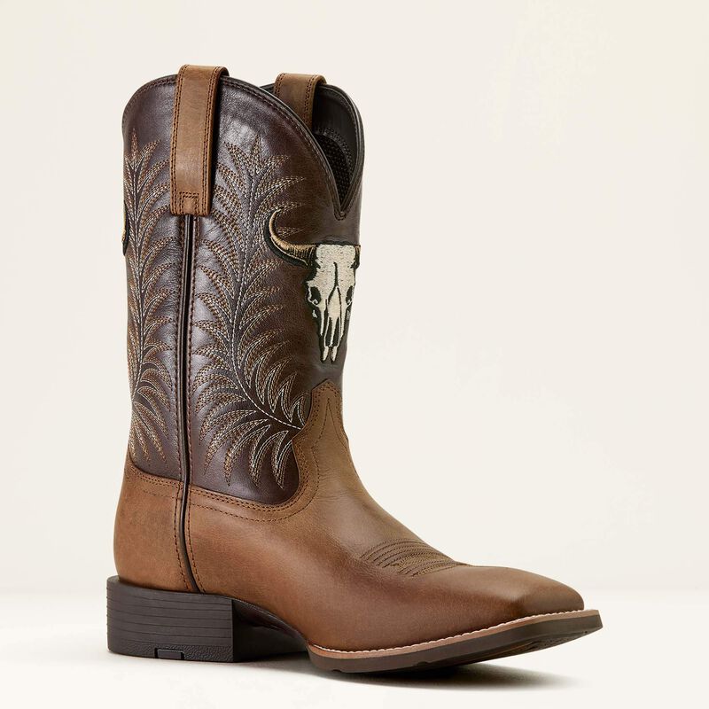 ARIAT MENS SPORT STEER SKULL BOOT