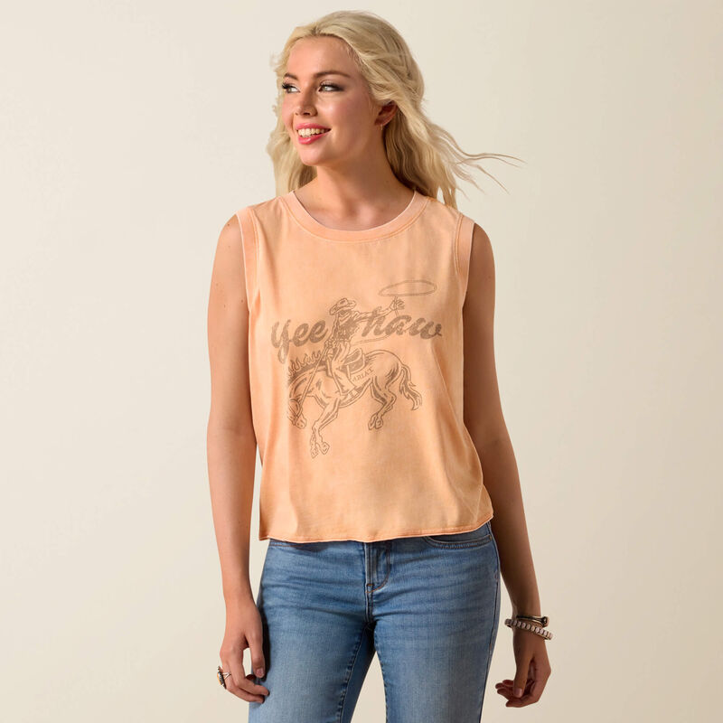 ARIAT Wild Roper Tank - PEACH