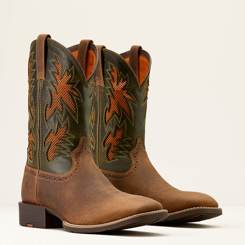 ARIAT MEN'S Sport Cool VentTEK Wide Square Toe Cowboy Boot
