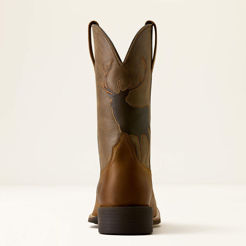 ARIAT MEN'S Sport Trail Cam Wide Square Toe Cowboy Boot DISTRESSED BROWN|BROWN BOMBER-10080341