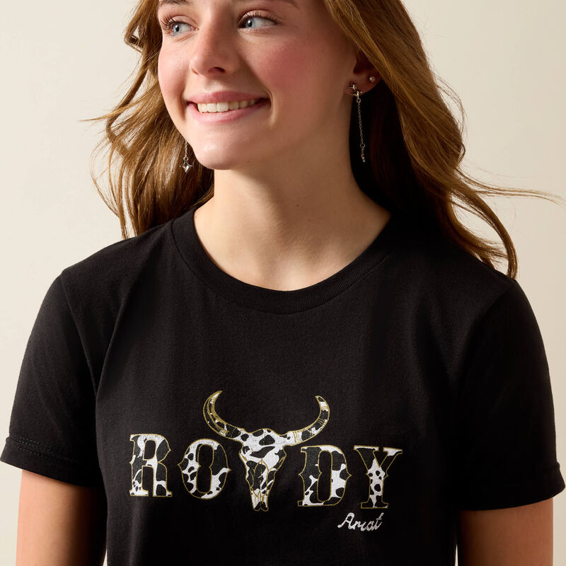 Ariat Youth Rowdy Cow Skull T-Shirt-10083099