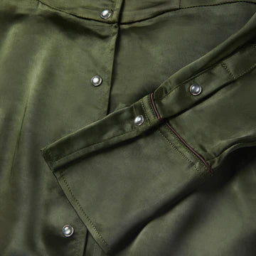 STETSON WOMENS Satin Western Dress-GREEN