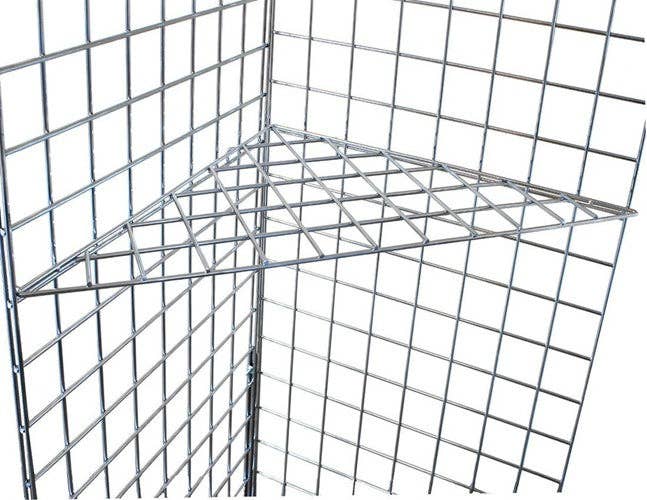 Only Hangers Triangular Shelf for Gridwall-Pack of 3: BLACK