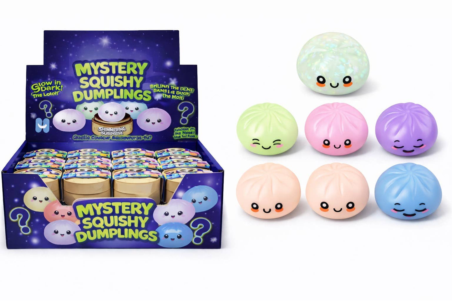*PREORDER* 4" Mystery Squishy Dumpling - Glow in the Dark