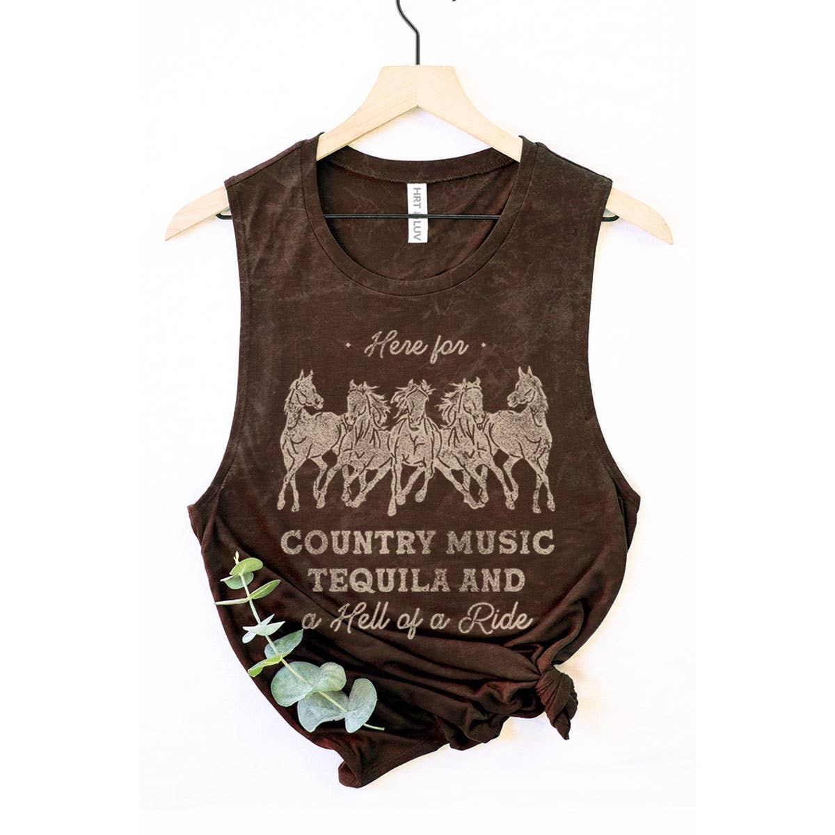 COUNTRY MUSIC GRAPHIC TANK TOP: Mineral Mustard