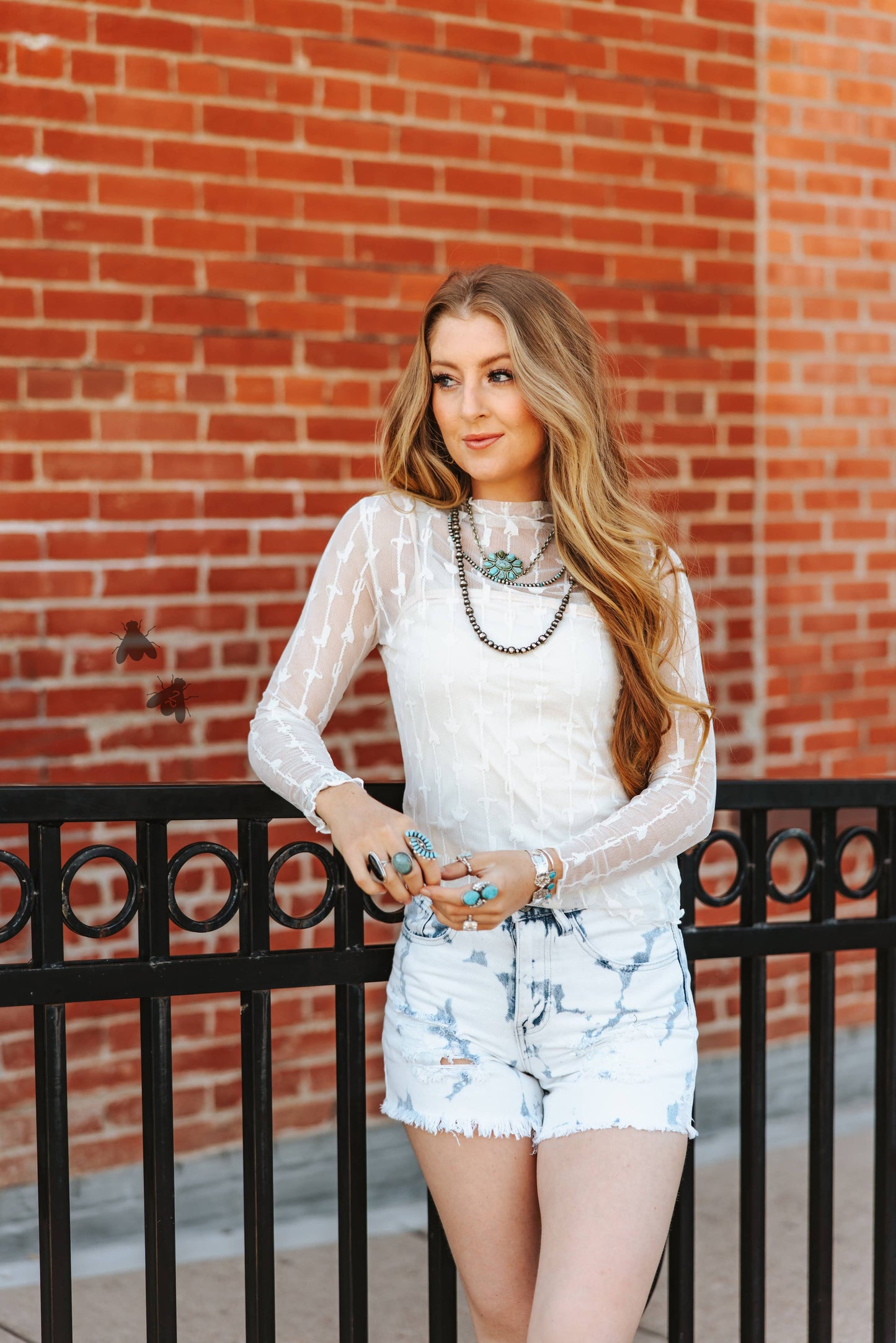 LARIAT LACE L/S *CLOUD: S