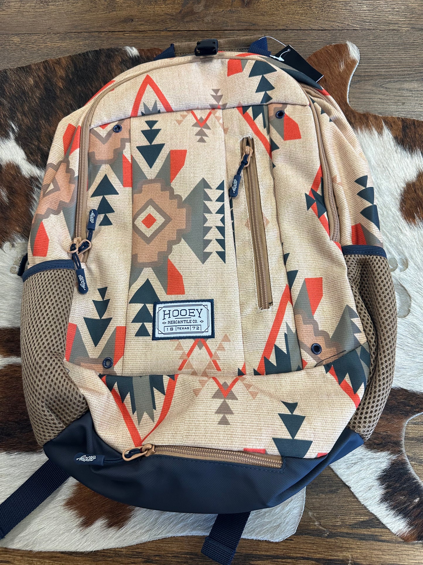 HOOEY ROCKSTAR BACKPACK SIMPLY TAUPE/CORDOVAN NOMAD PATTERN