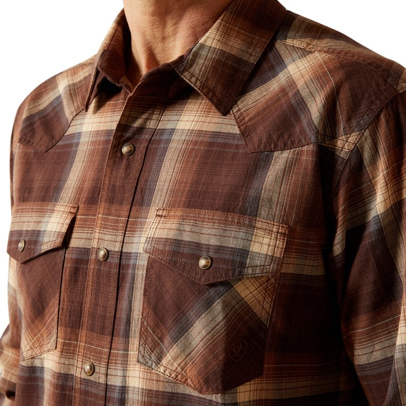 Ariat Men's Hodges Retro Fit Shirt, Brown
