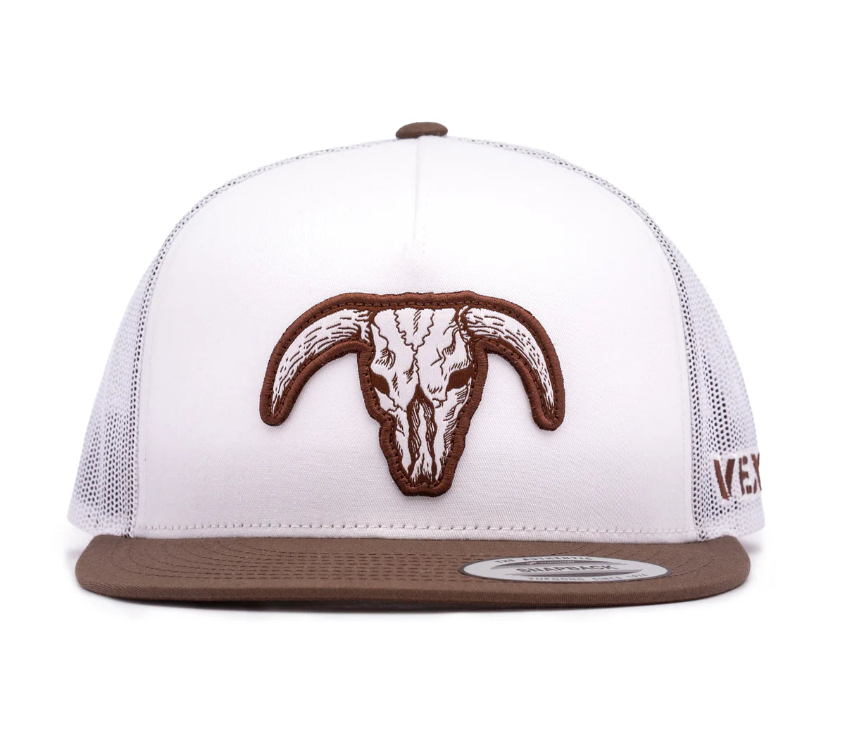 VEXIL BRAND Bull Skull - Brown/White/White Mesh