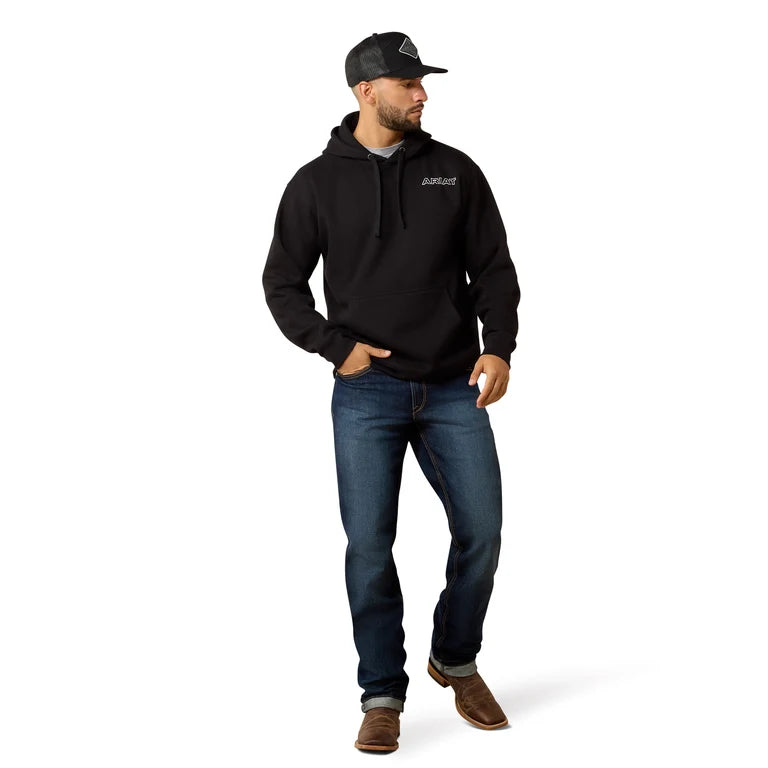 Ariat Men's Chalk Diamond Patriot Hoodie Black-10081913