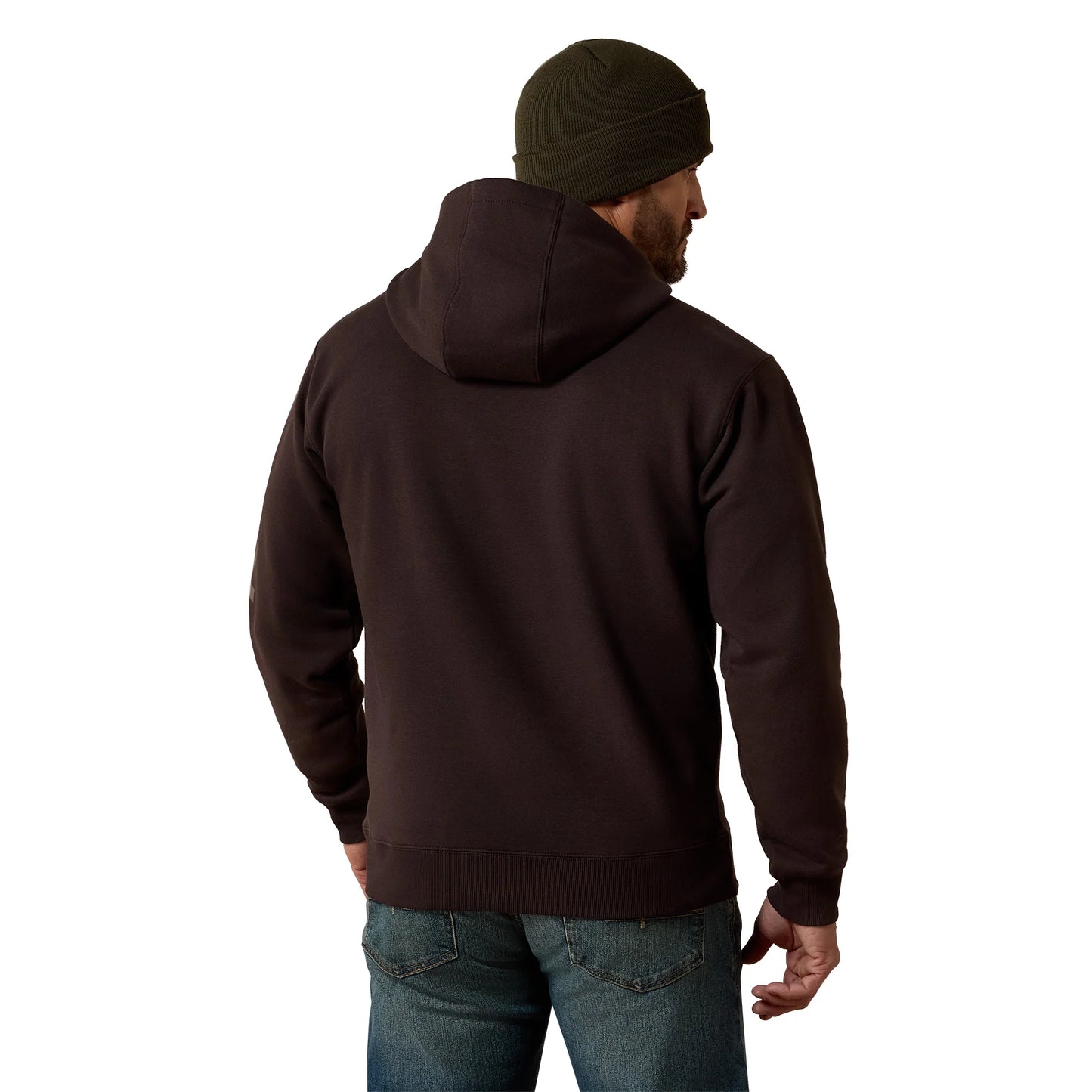 Ariat Men's Rebar Lightweight Licorice Logo Hoodie