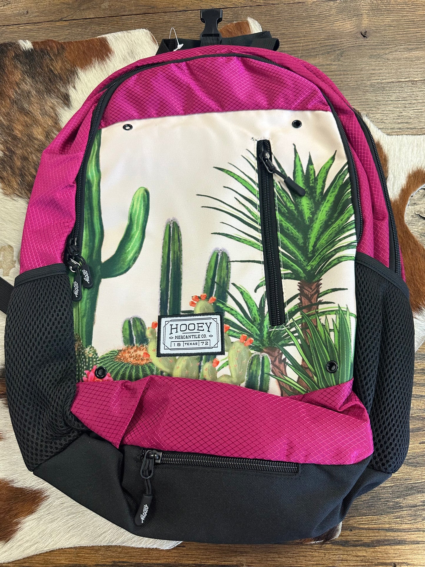 HOOEY ROCKSTAR BACKPACK PINK CACTUS/BLACK