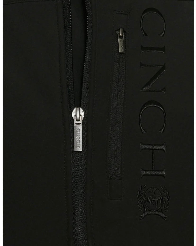 CINCH MEN'S BLACK BONDED VEST WITH CONCEALED CARRY POCKET
