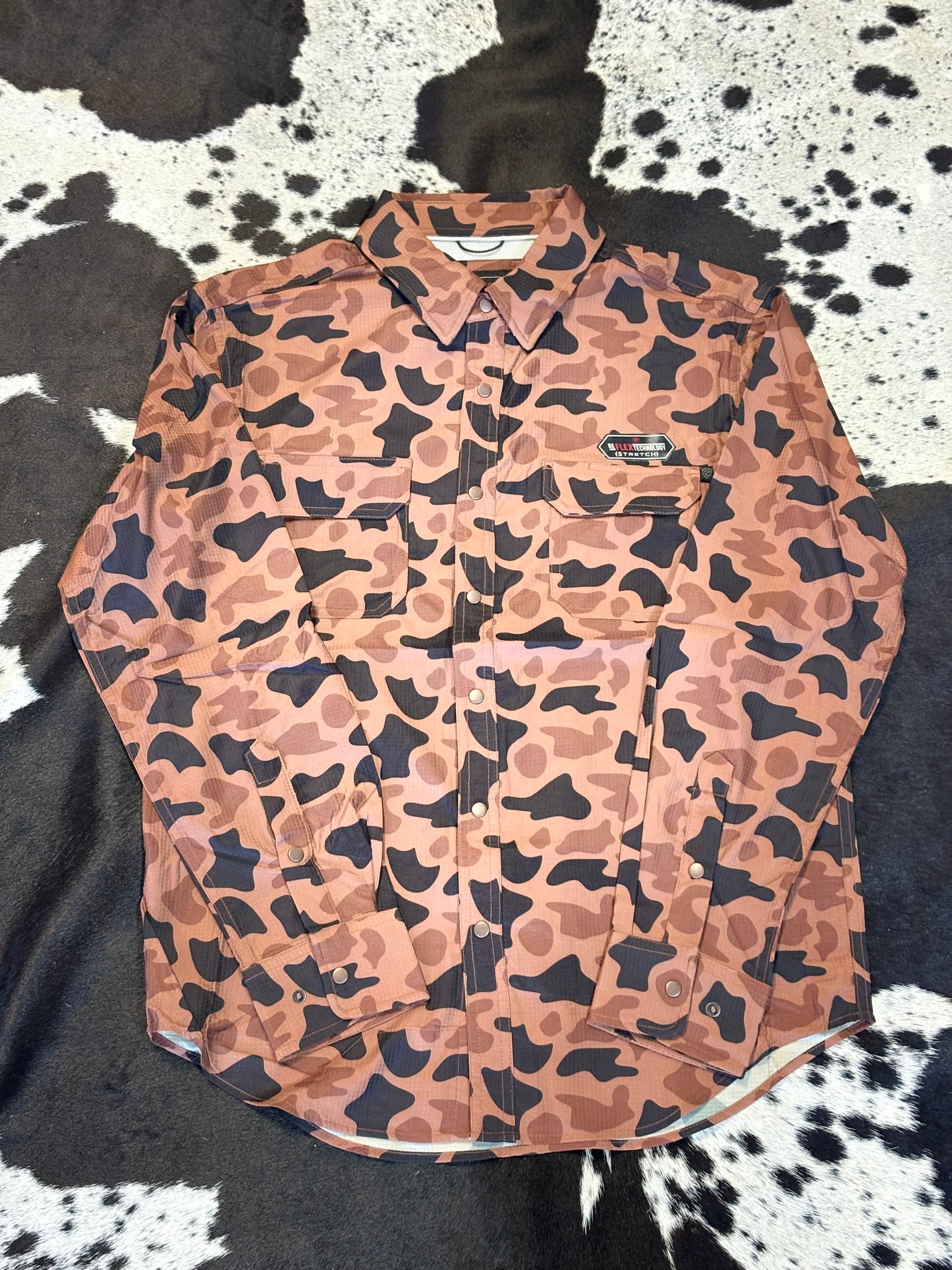 ROCK & ROLL MENS TEK LS VENTED UNDERARMS (CAMEL)