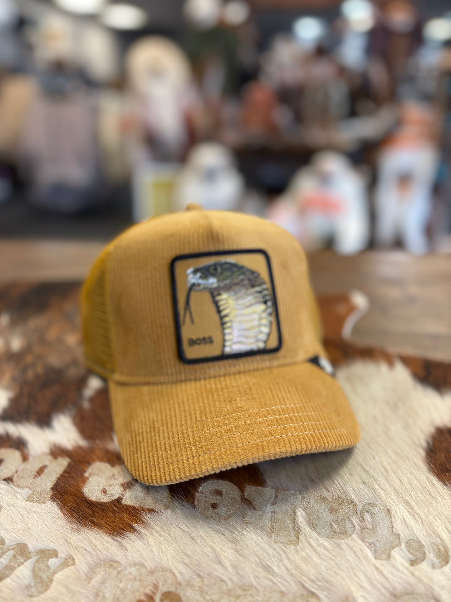 GOORIN SNAKE BOSS YELLOW CORDUROY