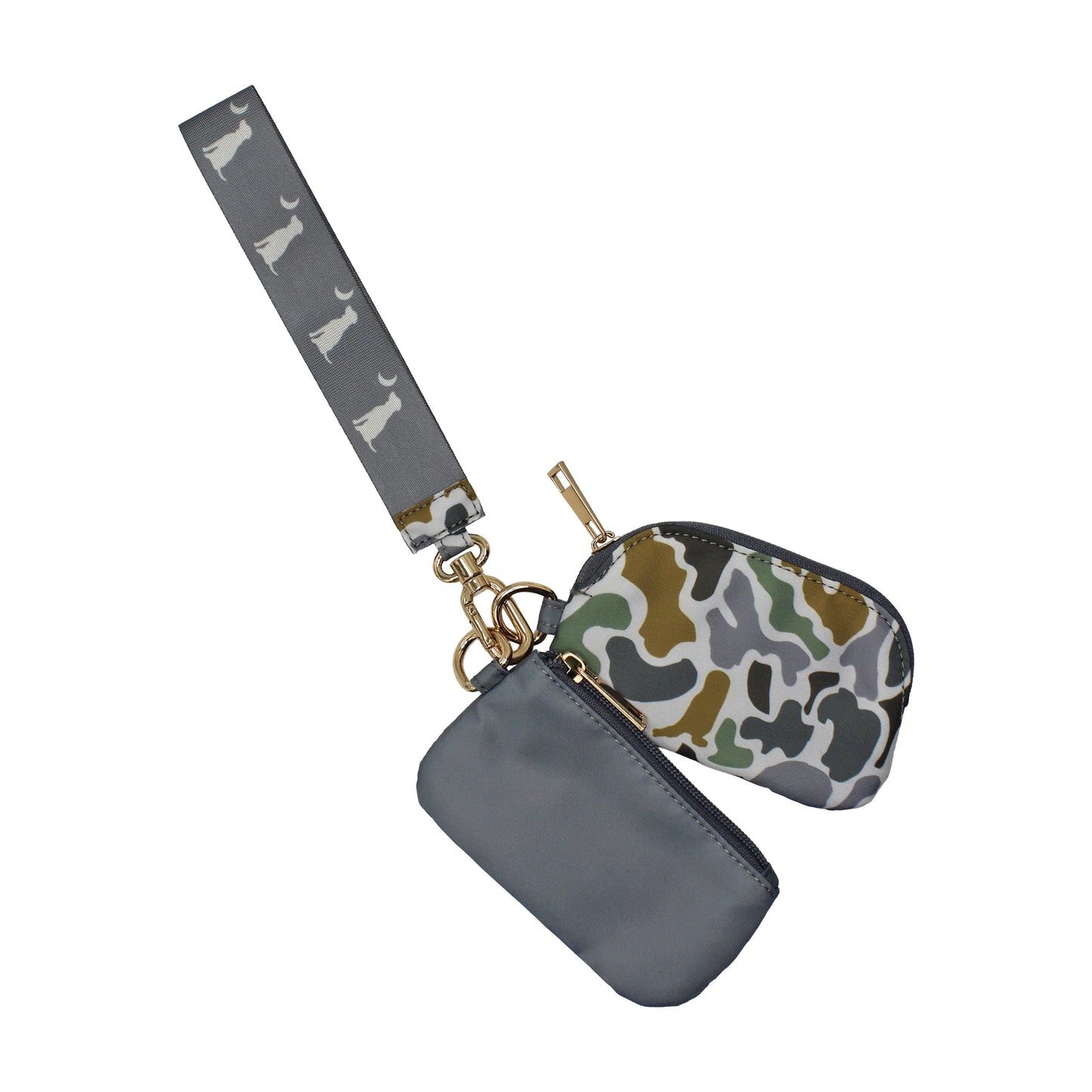 LOCAL GIRL Dual Wristlet Color: Localflage Bluff