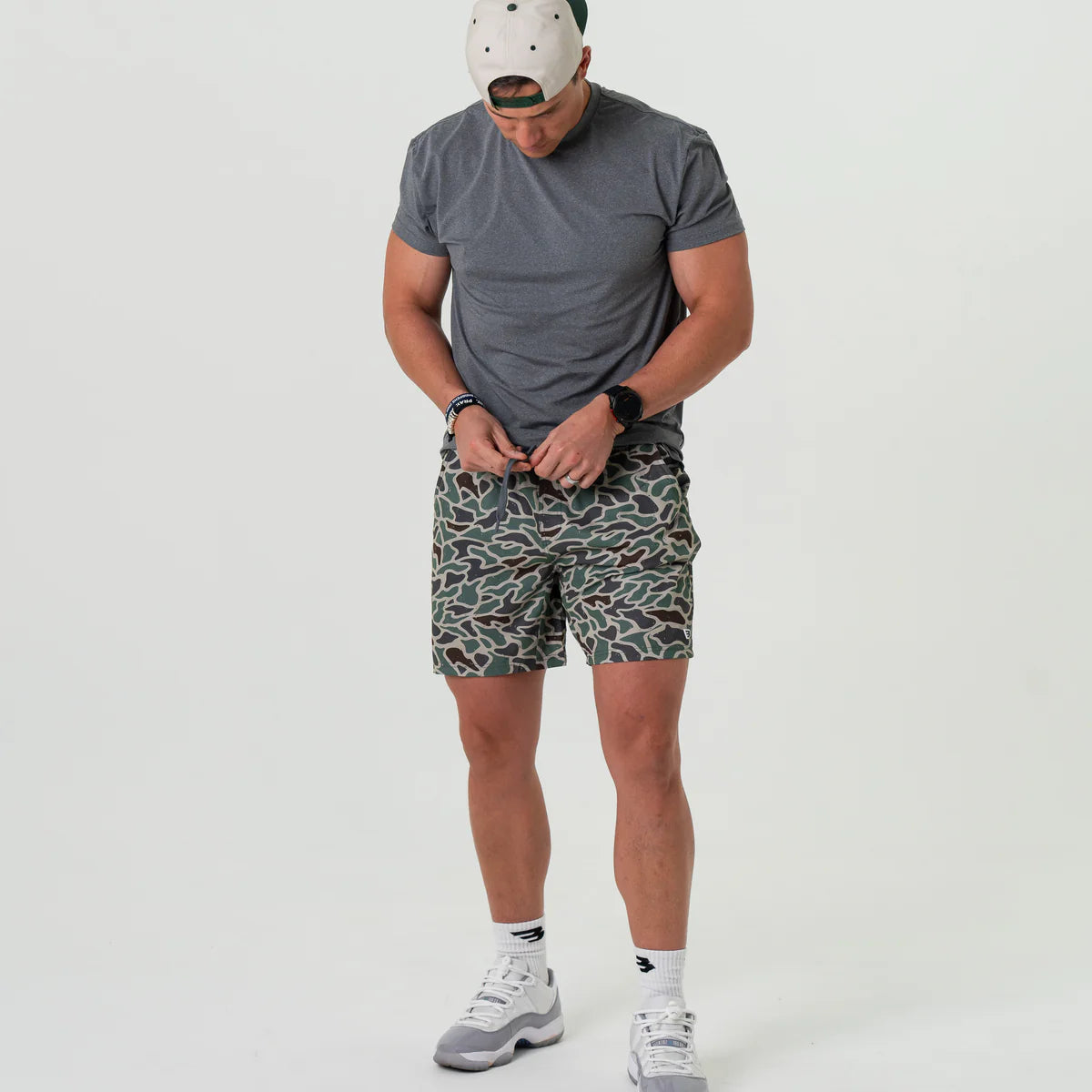 BURLEBO Athletic Short - Retro Duck Camo - Grey Liner