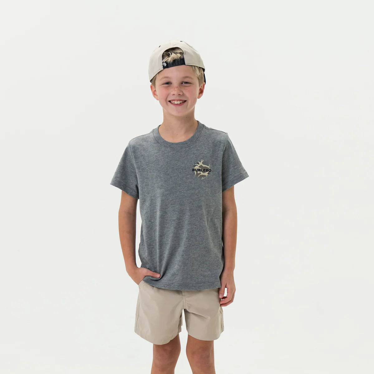 BURLEBO Youth Tee - Rad Dude - Dark Heather Grey