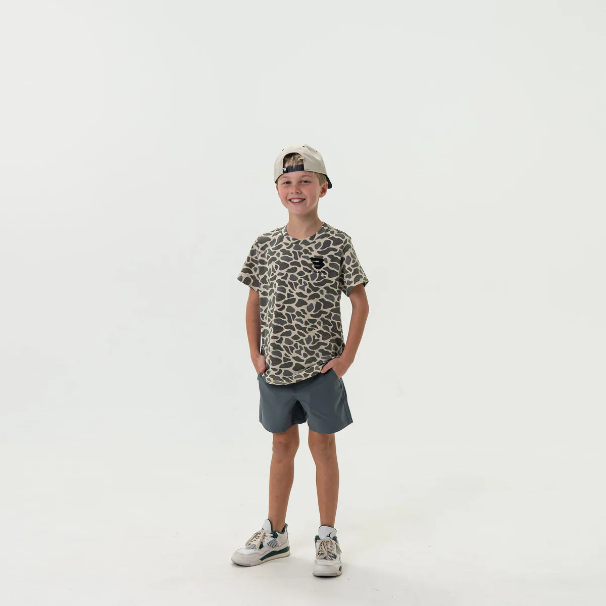 BURLEBO Youth Classic Deer Camo SS Tee - Flying B