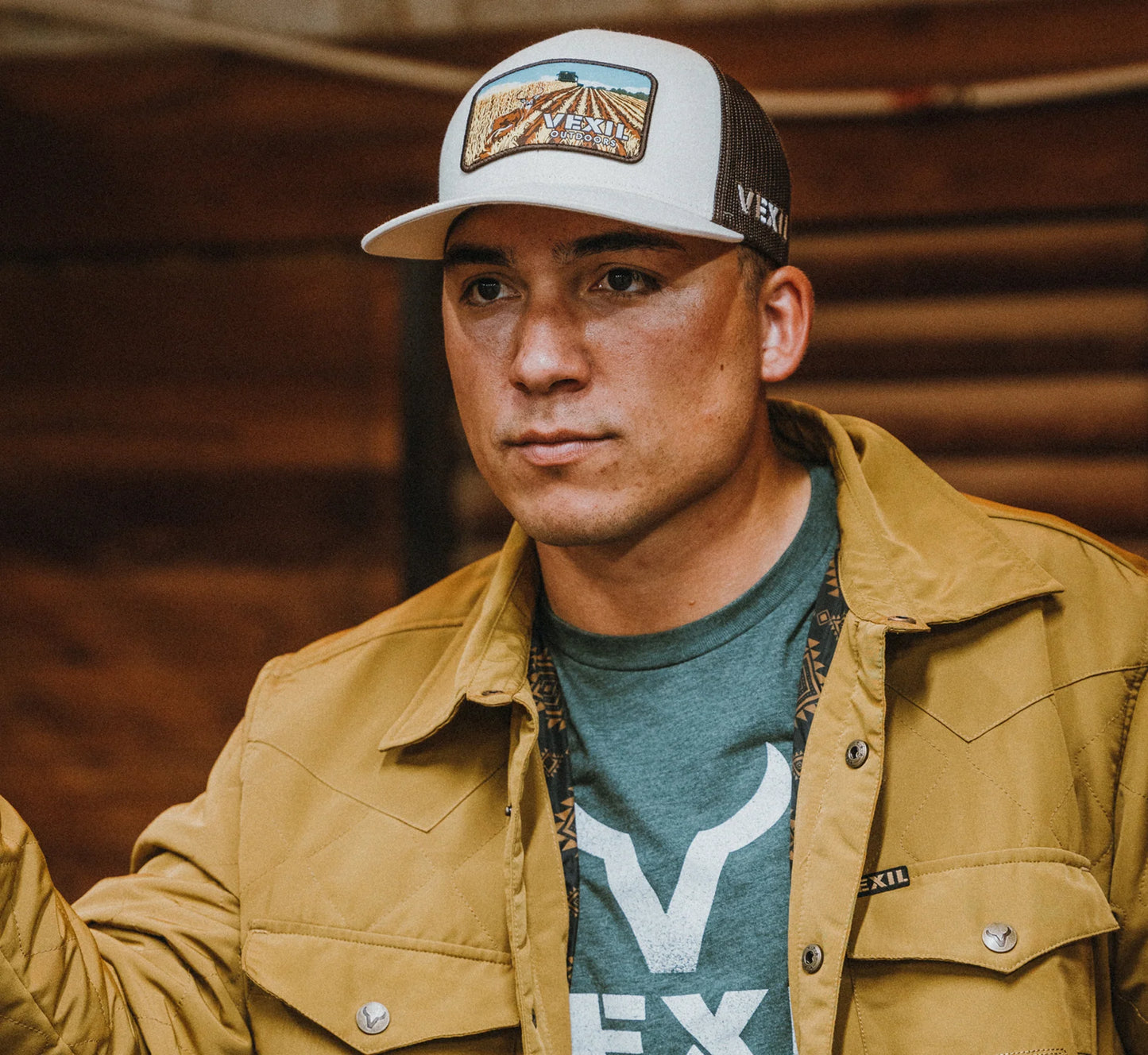 VEXIL HARVEST BUCK HAT BEIGE/BROWN MESH