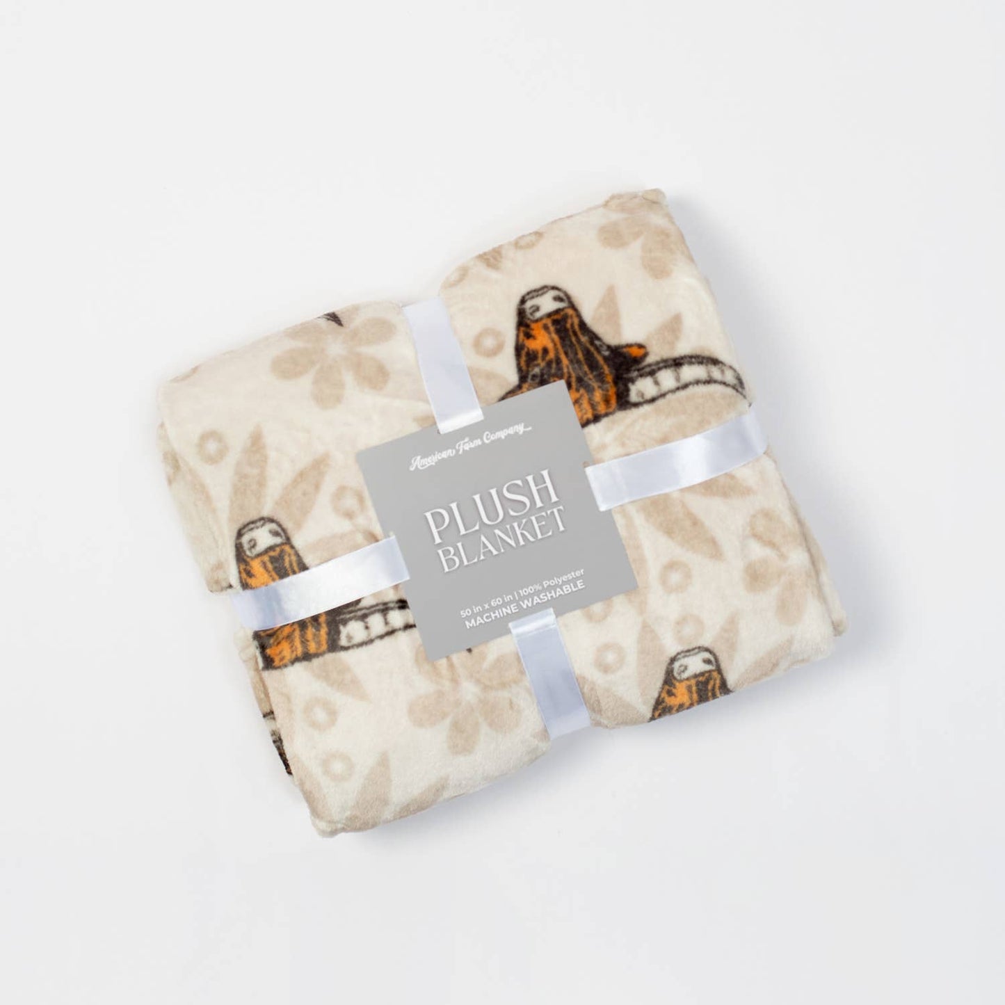 Spring Western Cow Plush Throw Blanket