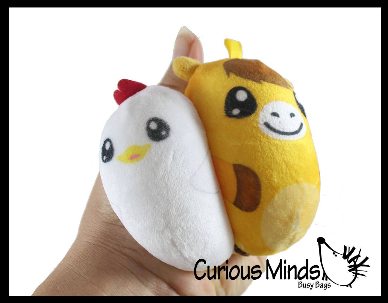 1 Plush Farm Animal Sugar Ball - Thick Glue/Gel Stretch Ball