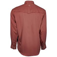 HOOEY MENS "SOL" SNAP MARSALA SHIRT