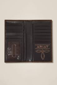 Ariat Rodeo Bull Hide Wallet in Brown