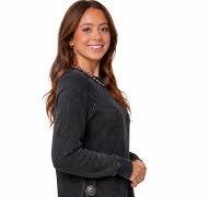 COTTON & RYE OUTFITTERS The Charlotte Garment Dyed Sweater-Black