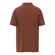 Hooey Mens "The Weekender" Embossed Aztec Polo Shirt Rust