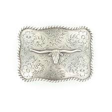 Nocona Belt Buckle Antiqued Steer Head