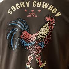 Ariat Men’s Brown Cocky Cowboy Graphic T-Shirt