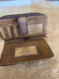 STS Ranchwear Chelsea Cowhide Hair-on & Genuine Leather Checkbook Wallet Clutch STS60377