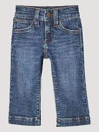 WRANGLER LITTLE BOY'S STITCHED POCKET BOOTCUT JEAN IN SOFT CHAMBRAY