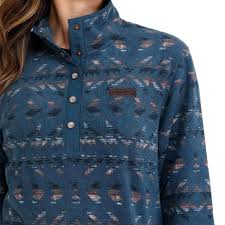 CINCH Women's Polar Fleece Pullover-BLUE PASTEL