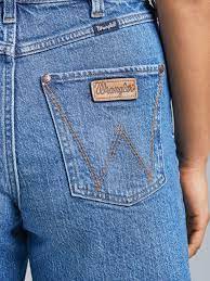 Wrangler 112344957 Womens Retro High Rise Cut-Off Shorts Denim Blue