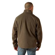 MENS SRIAT EARTH GREEN HEATHER LOGO SOFTSHELL JACKET