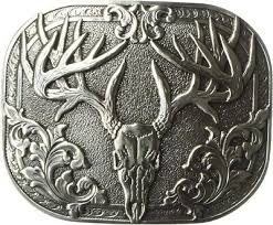 NOCONA DEER SKULL MOTIF BUCKLE - ACC BUCKLE - 37984
