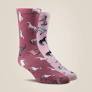 ARIAT Proper Horses Crew Sock 2 Pair Multi Color Pack
