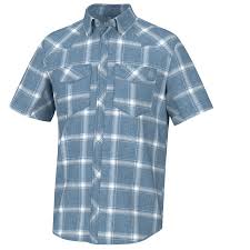 HUK DIAMOND BACK SHORT SLEEVE BUTTON-DOWN-QUIET HARBOR
