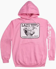 Lazy J Ranch Willow Cattle Headquarters Pullover Hoodie - Pink